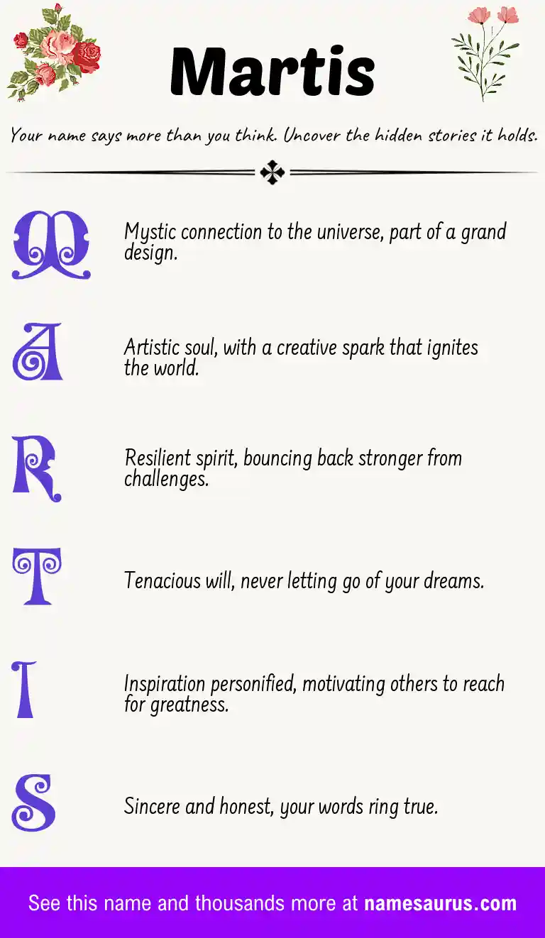 Acrostic poem about Martis.