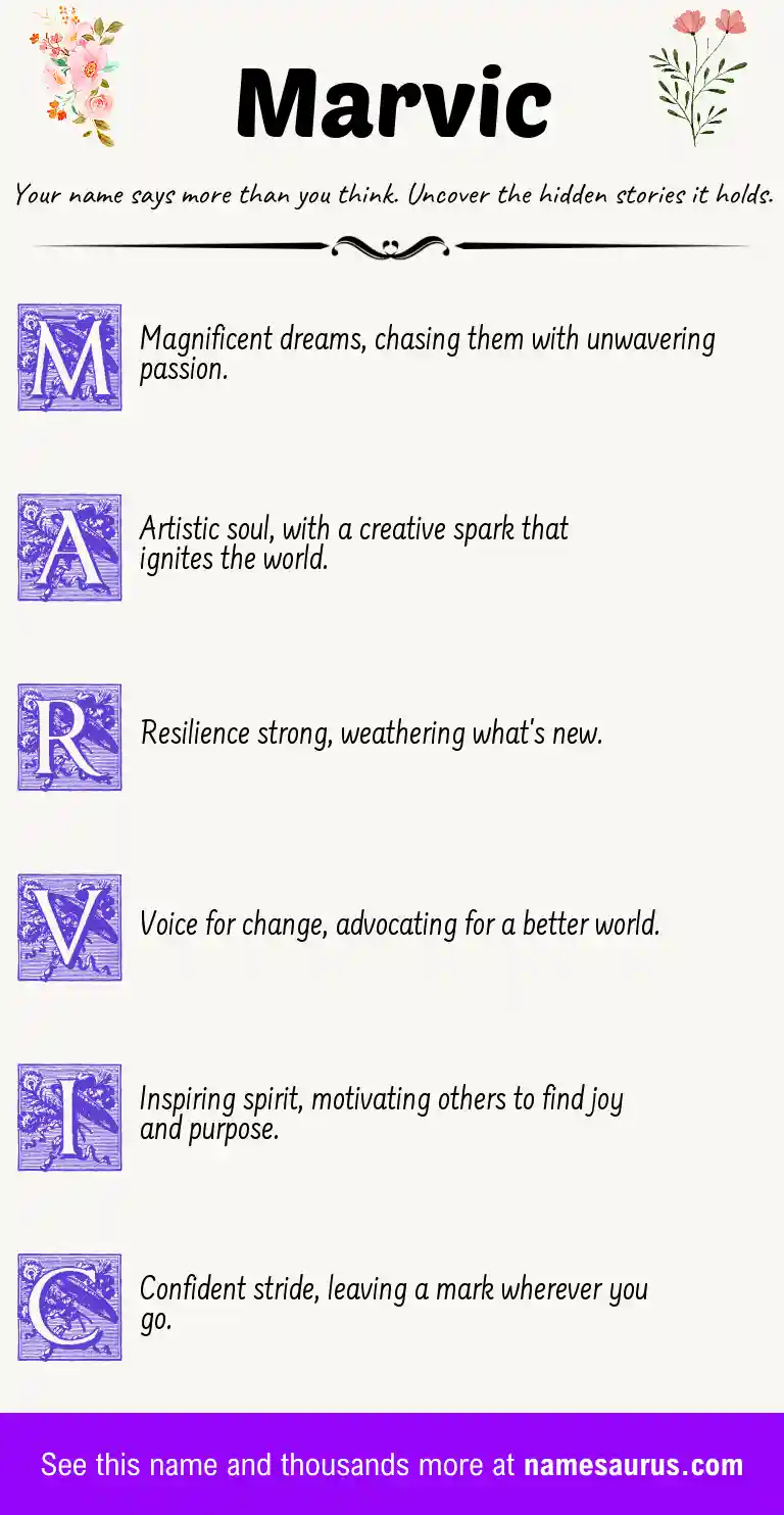 Acrostic poem about Marvic.