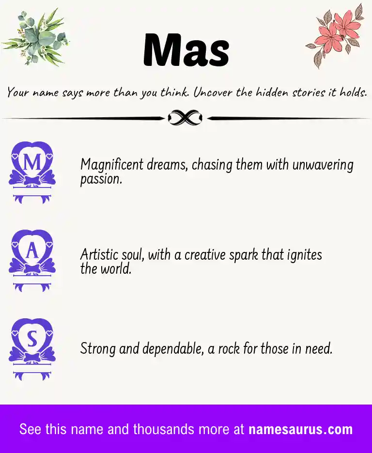 Acrostic poem about Mas.