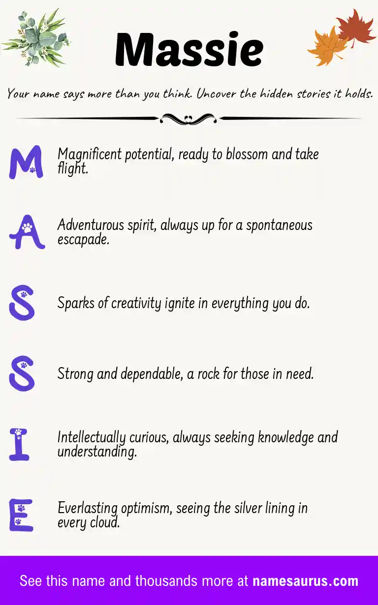 Acrostic poem about Massie.