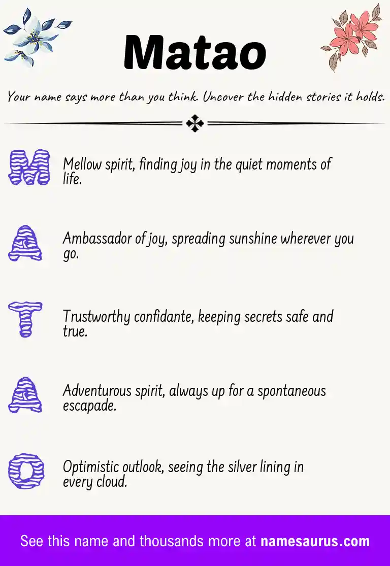 Acrostic poem about Matao.