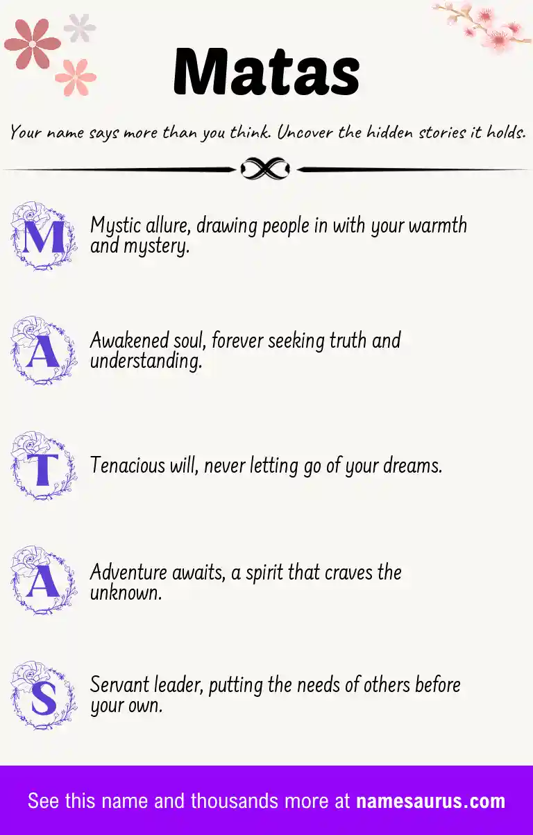 Acrostic poem about Matas.