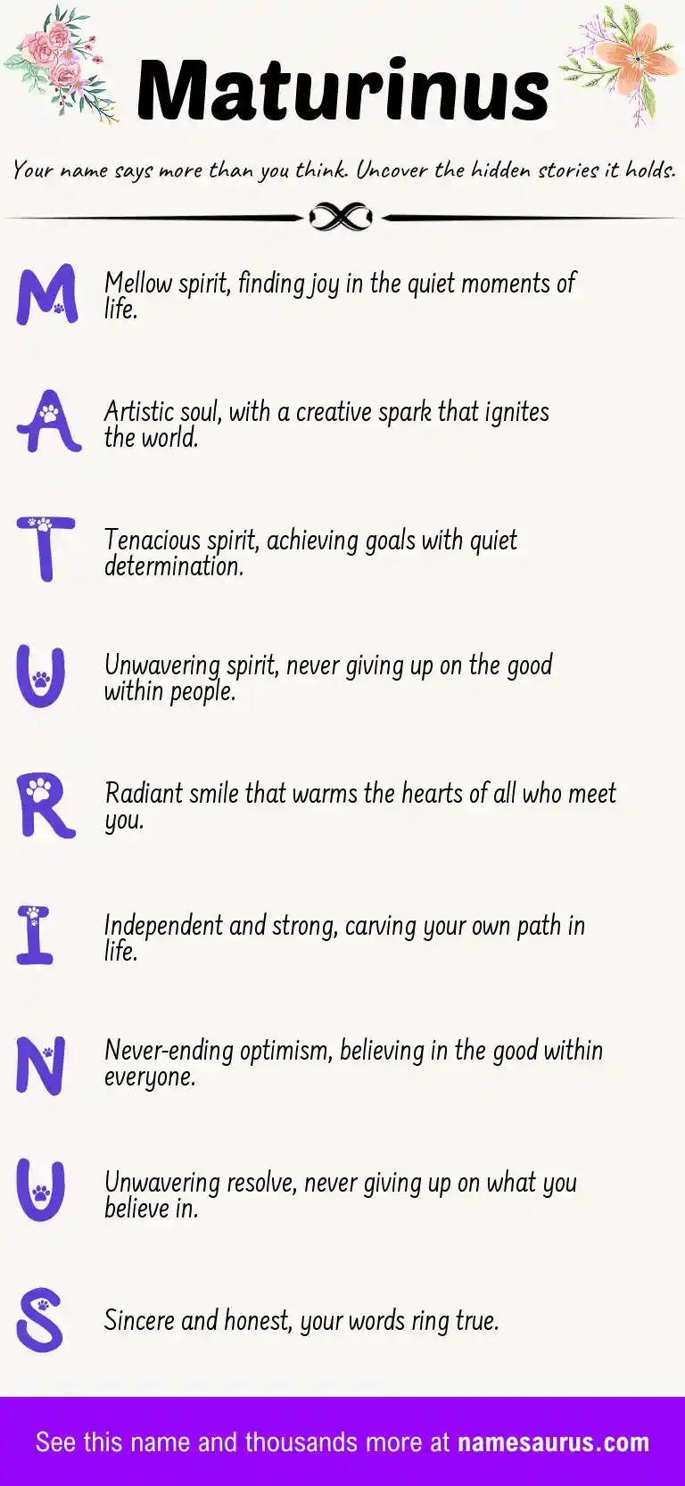 Acrostic poem about Maturinus.