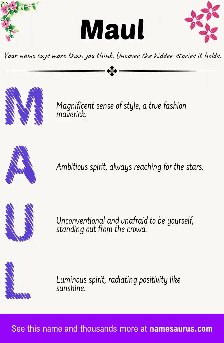 Acrostic poem about Maul.