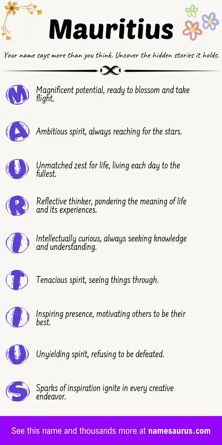 Acrostic poem about Mauritius.