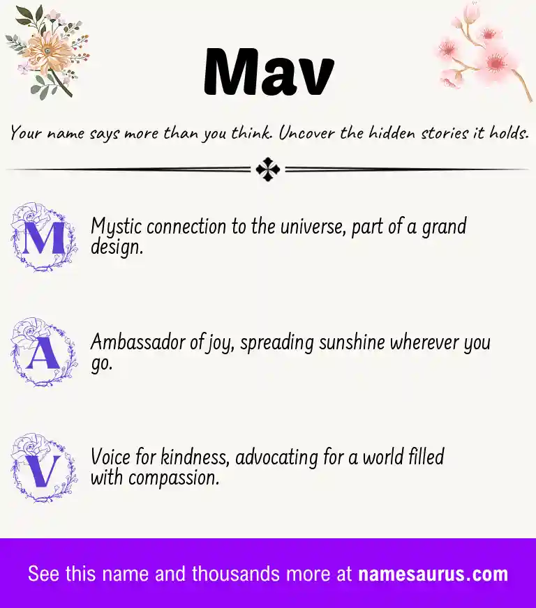 Acrostic poem about Mav.