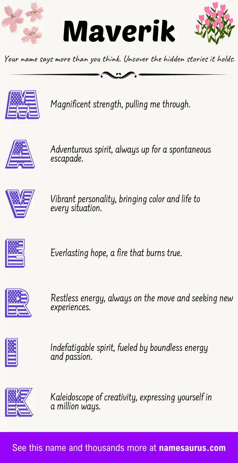 Acrostic poem about Maverik.