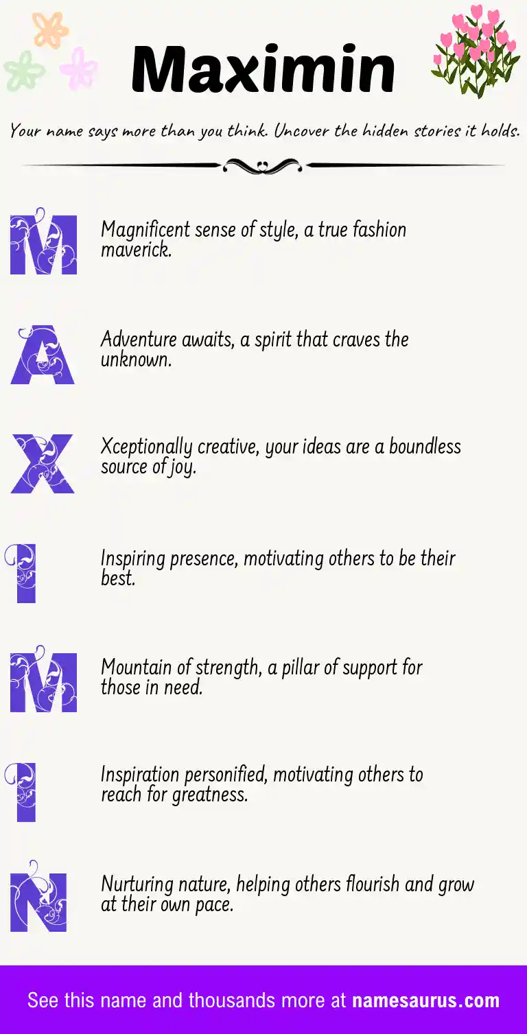 Acrostic poem about Maximin.