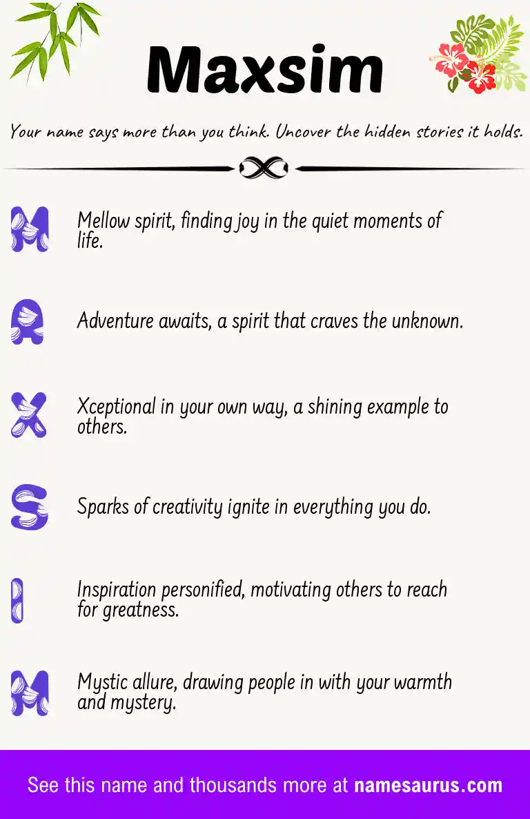 Acrostic poem about Maxsim.