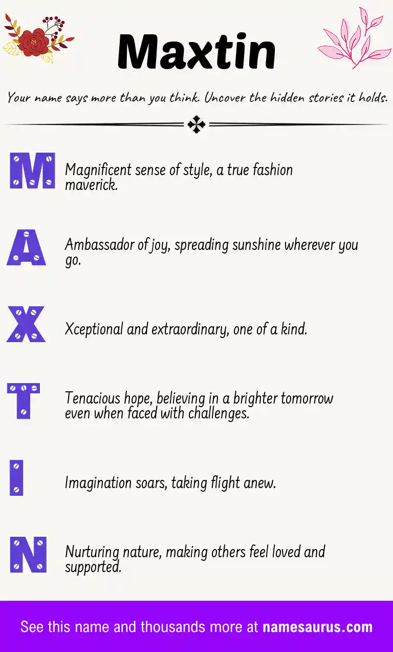 Acrostic poem about Maxtin.