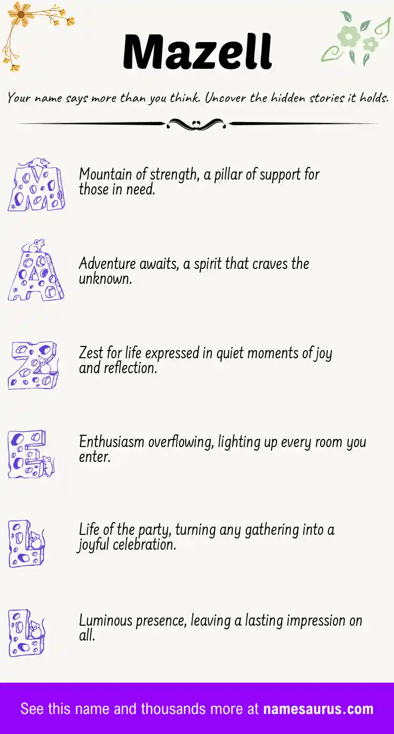 Acrostic poem about Mazell.