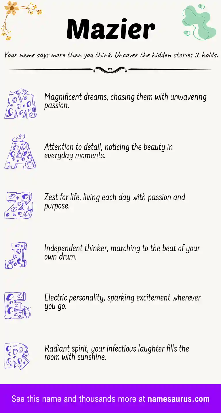 Acrostic poem about Mazier.