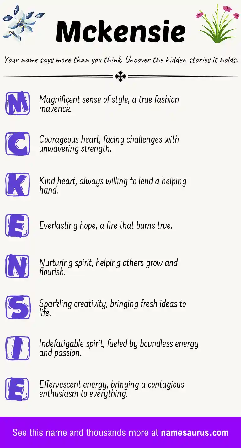 Acrostic poem about Mckensie.