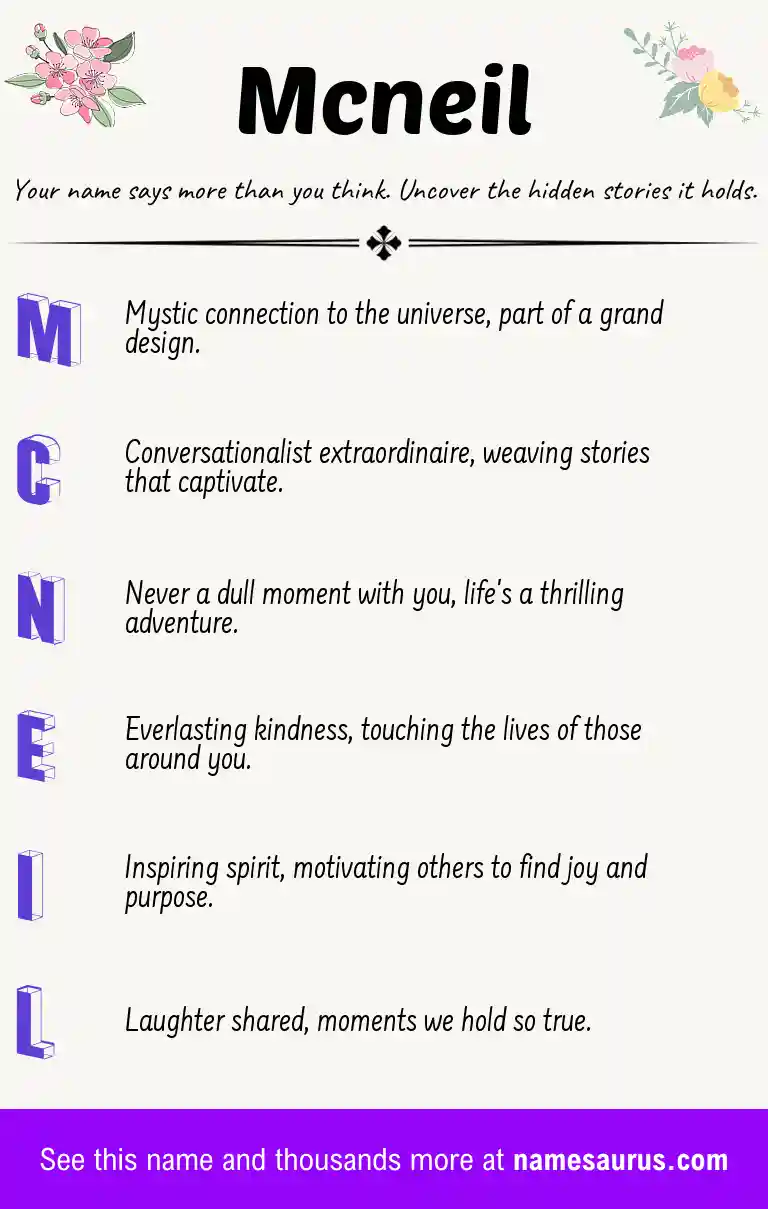 Acrostic poem about McNeil.