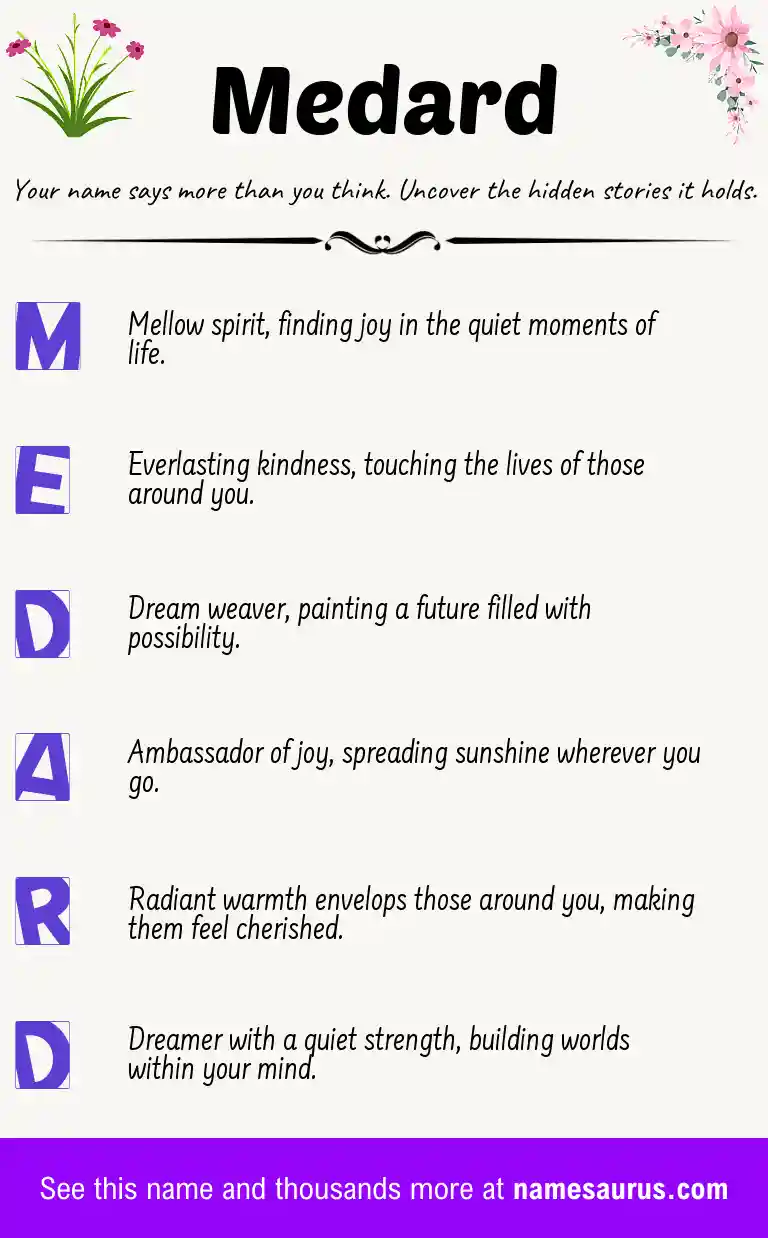 Acrostic poem about Medard.