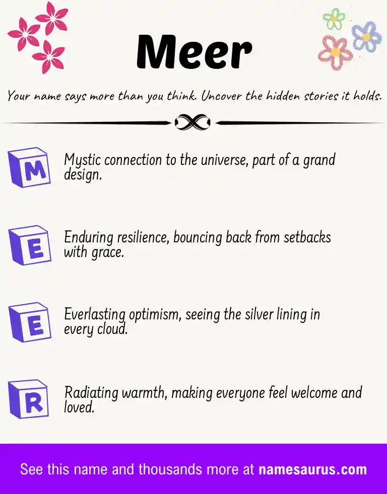 Acrostic poem about Meer.