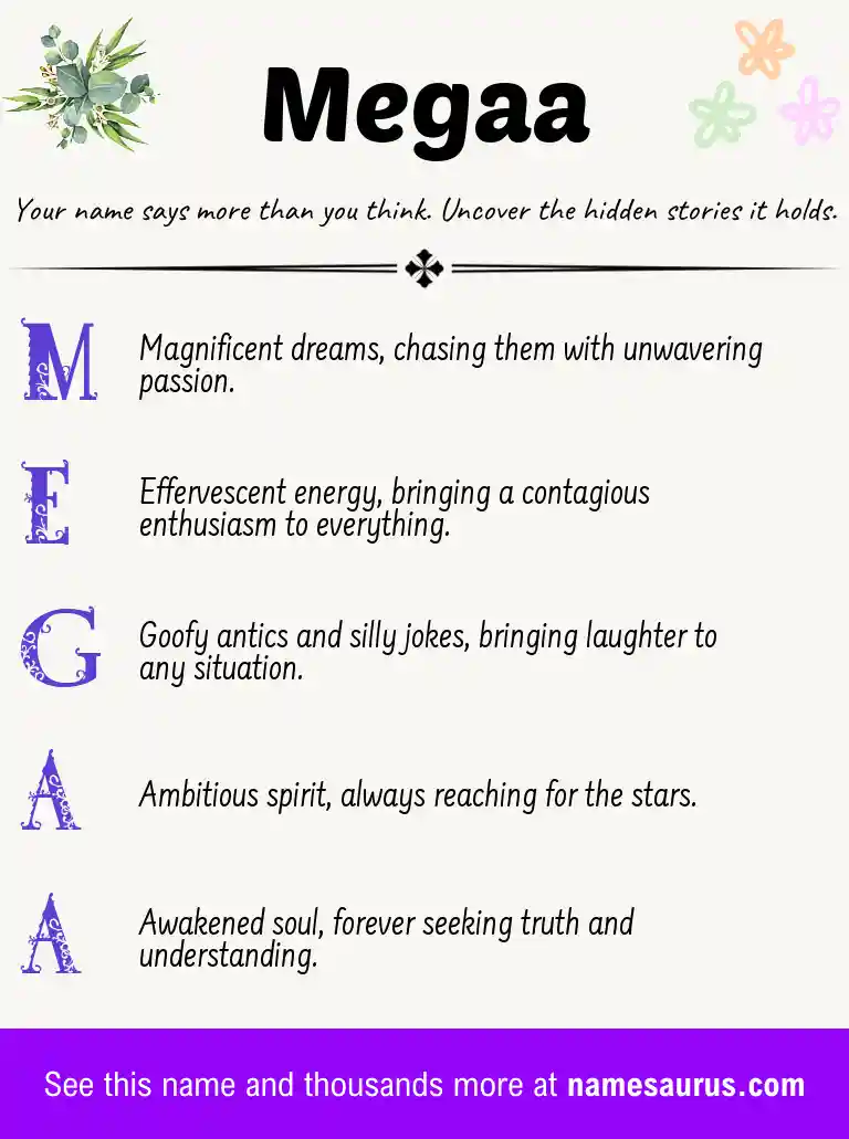 Acrostic poem about Megaa.