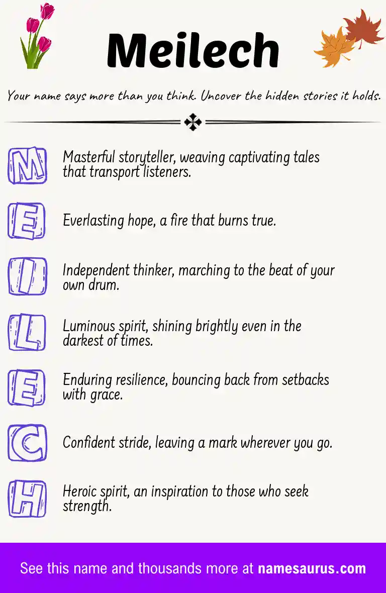 Acrostic poem about Meilech.