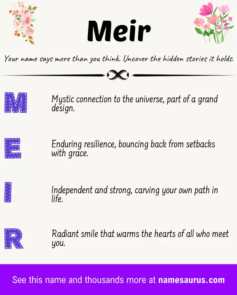 Acrostic poem about Meir.