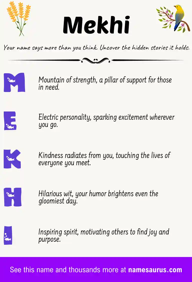 Acrostic poem about Mekhi.