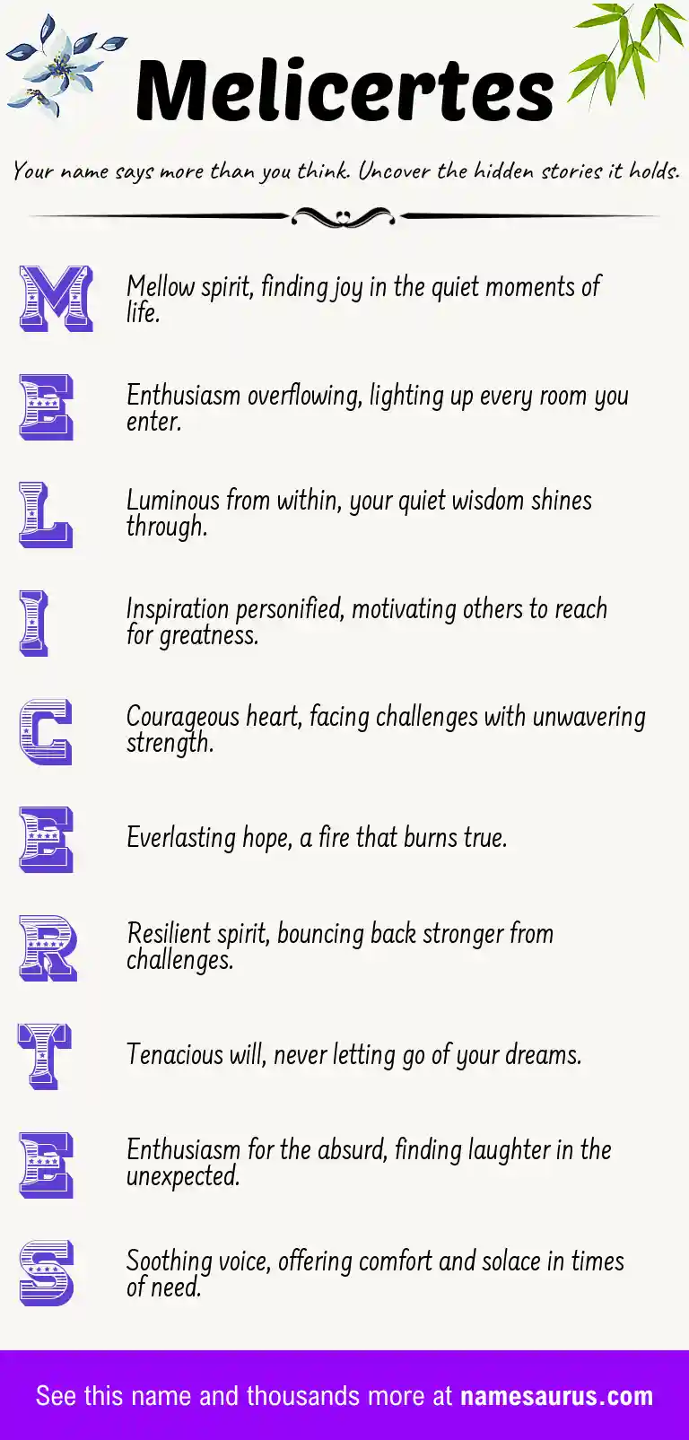 Acrostic poem about Melicertes.