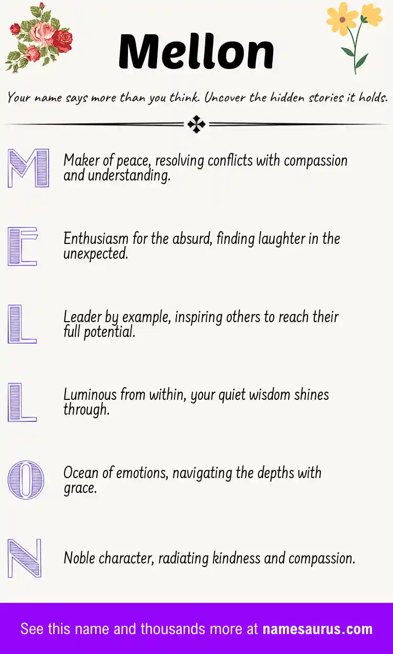 Acrostic poem about Mellon.