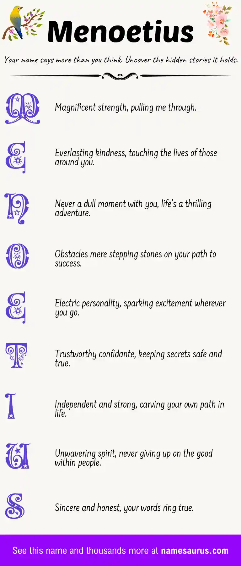 Acrostic poem about Menoetius.
