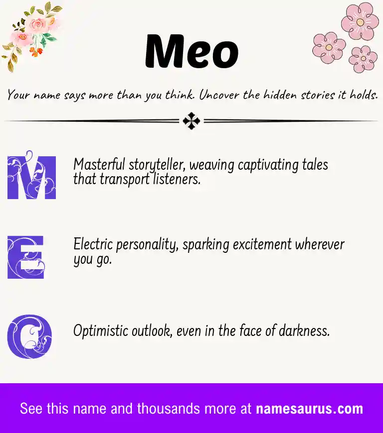 Acrostic poem about Meo.