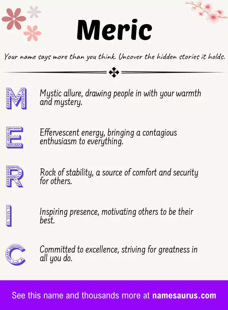 Acrostic poem about Meric.