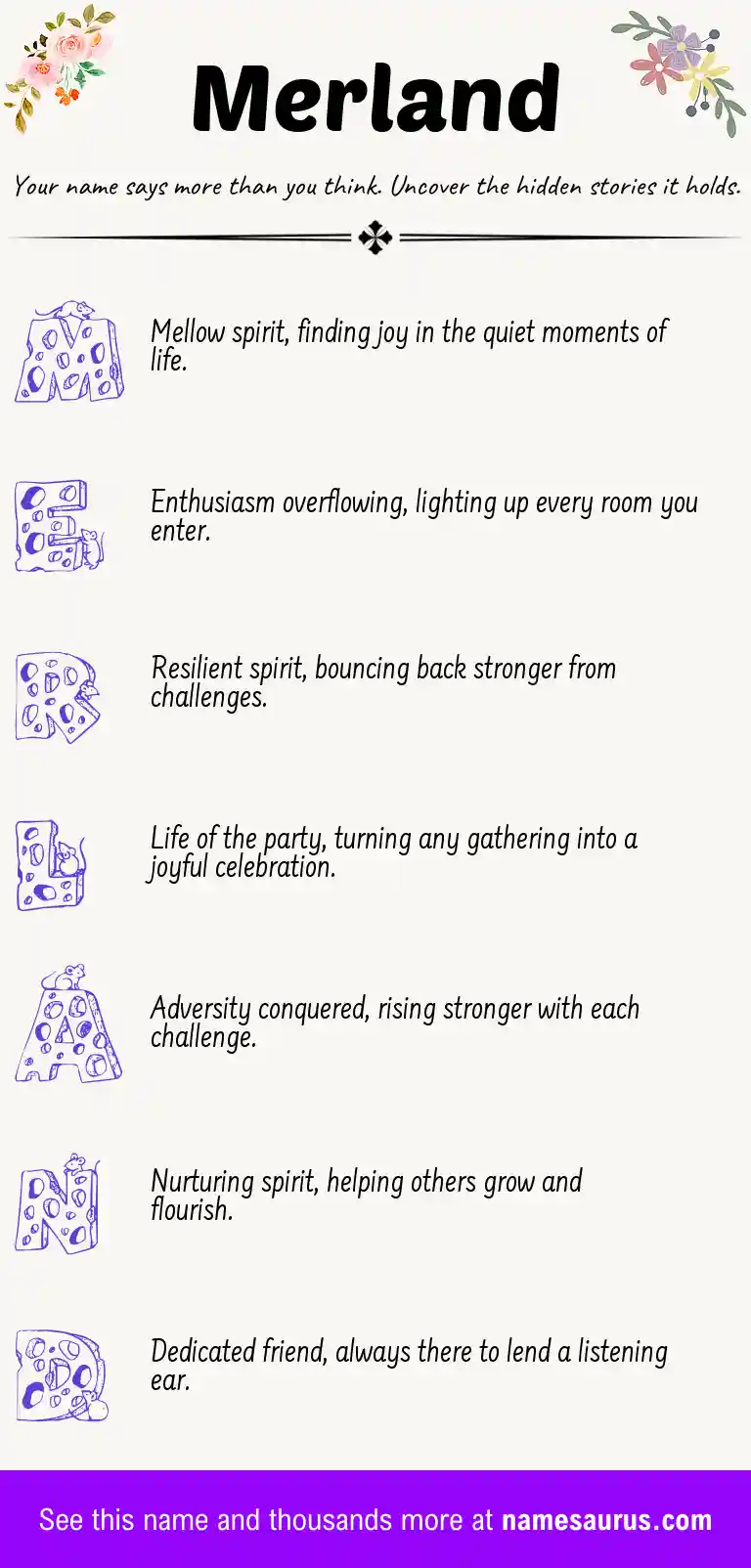 Acrostic poem about Merland.