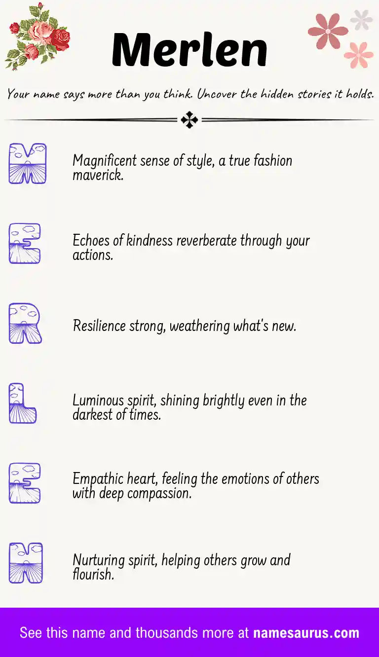 Acrostic poem about Merlen.