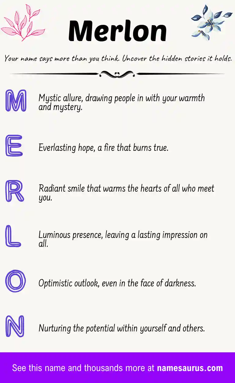 Acrostic poem about Merlon.