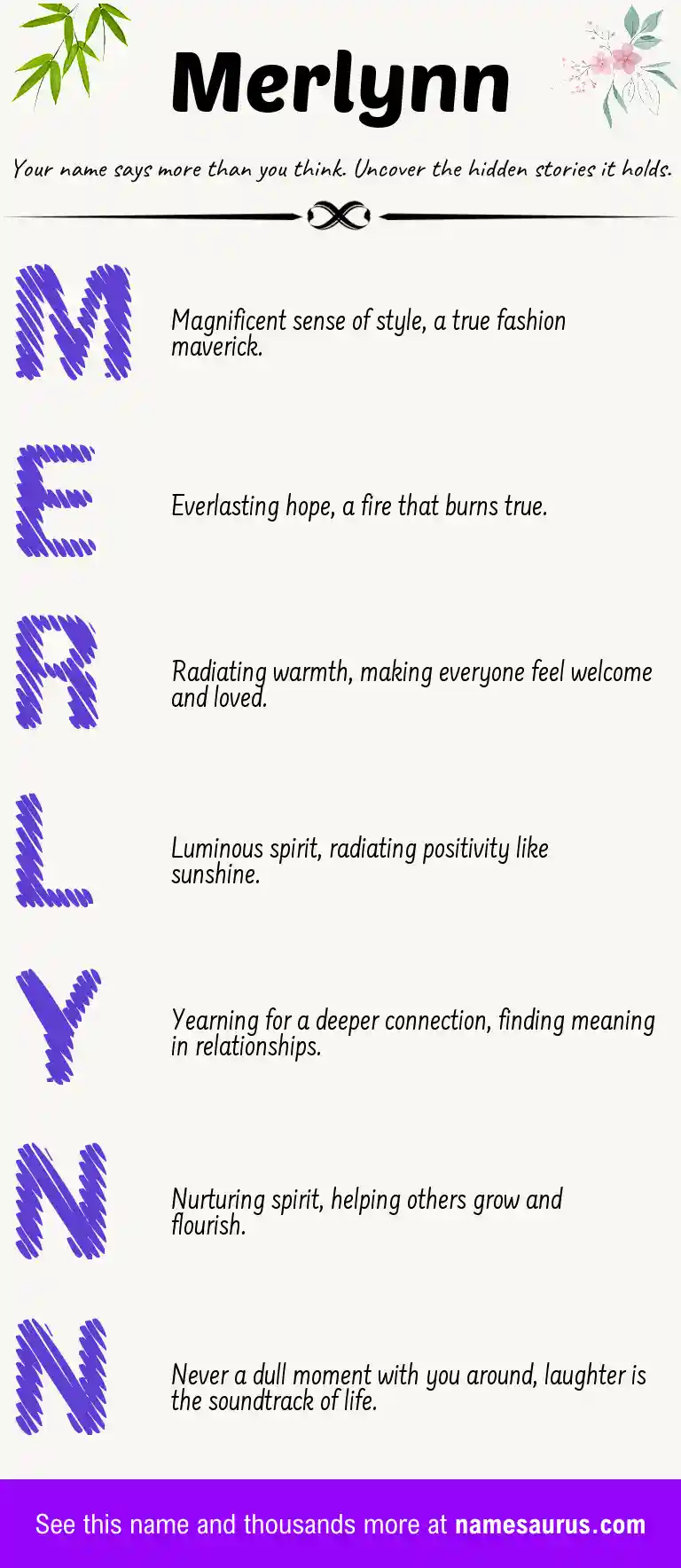 Acrostic poem about Merlynn.