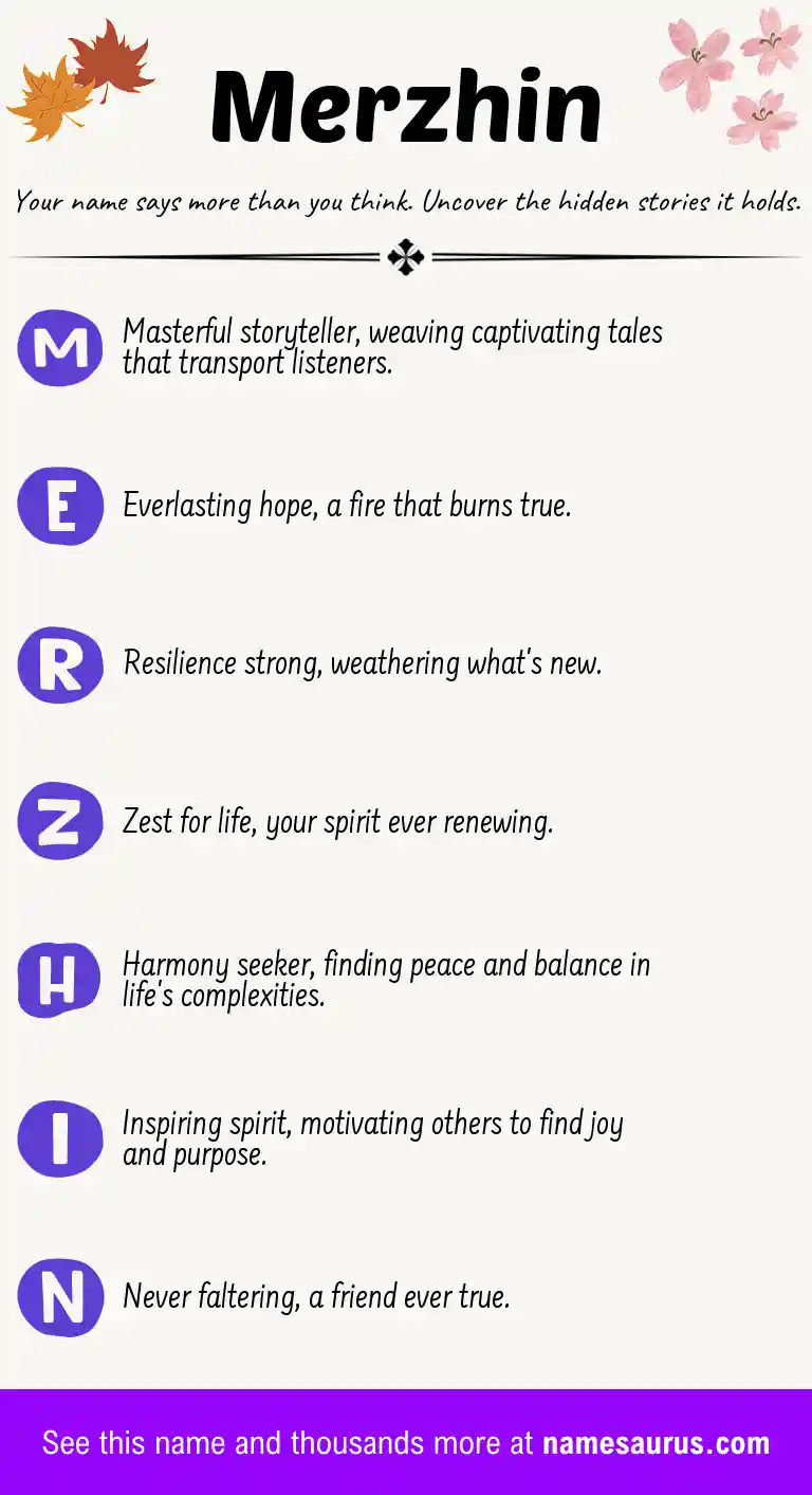 Acrostic poem about Merzhin.