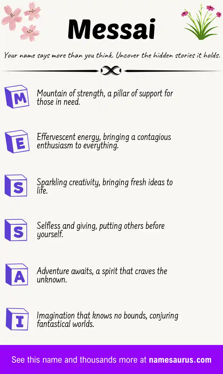 Acrostic poem about Messai.