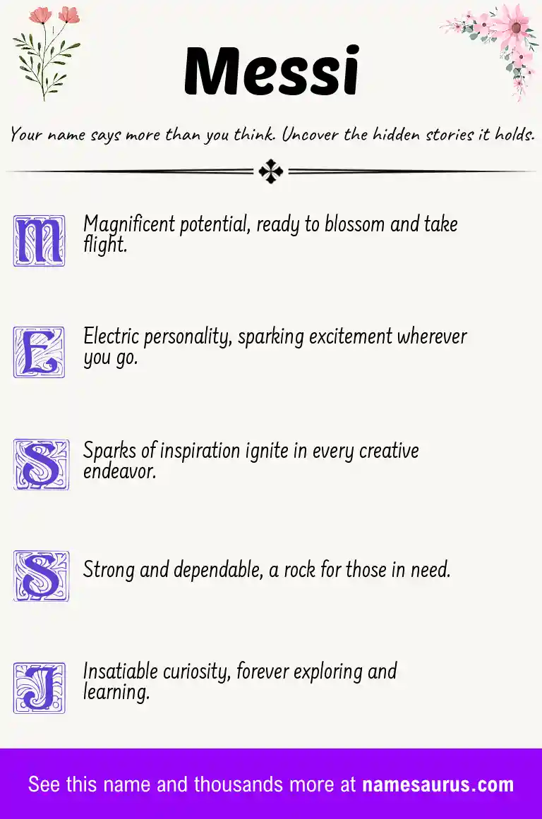 Acrostic poem about Messi.
