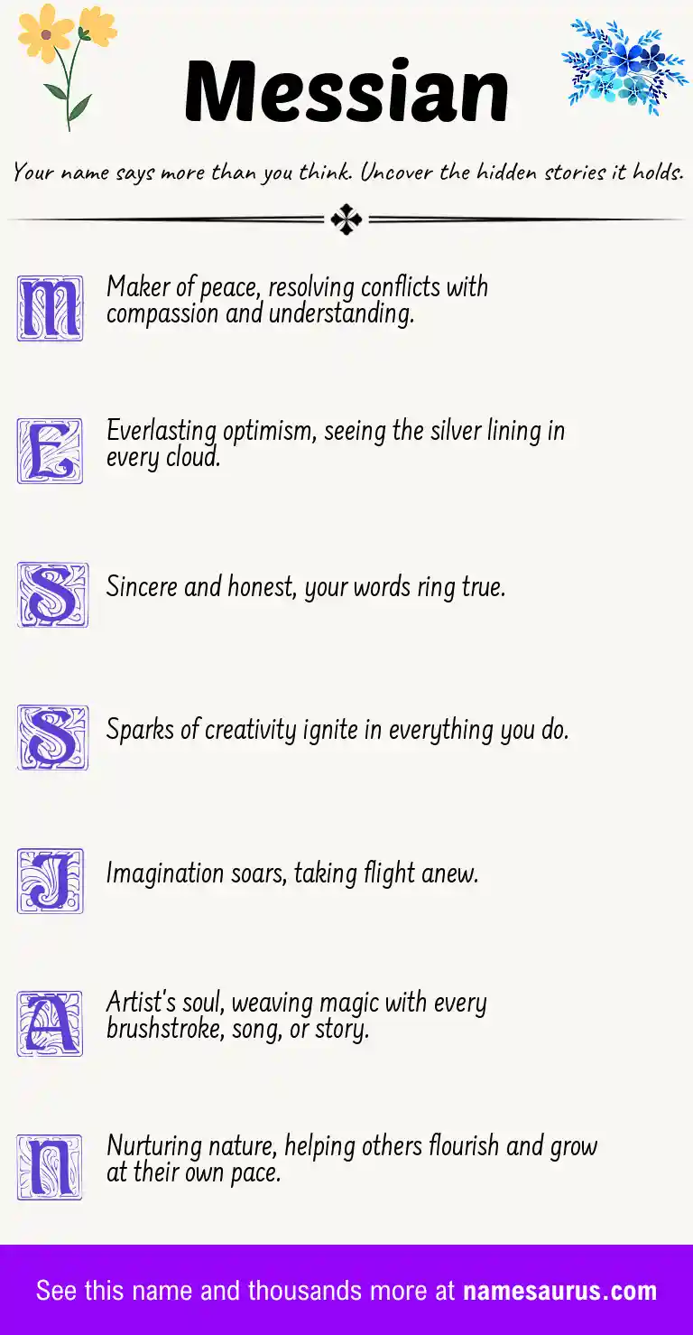 Acrostic poem about Messian.