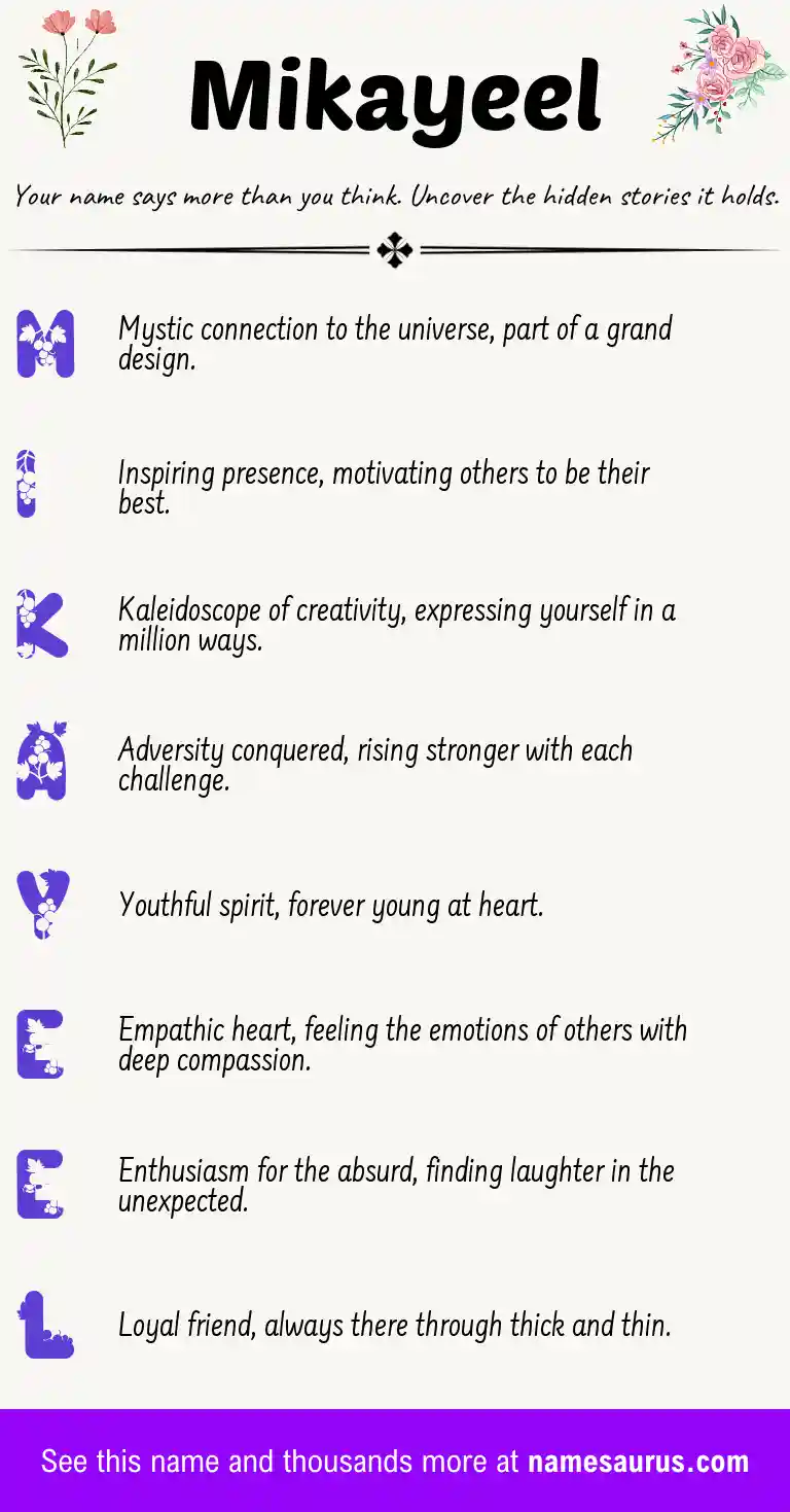 Acrostic poem about Mikayeel.