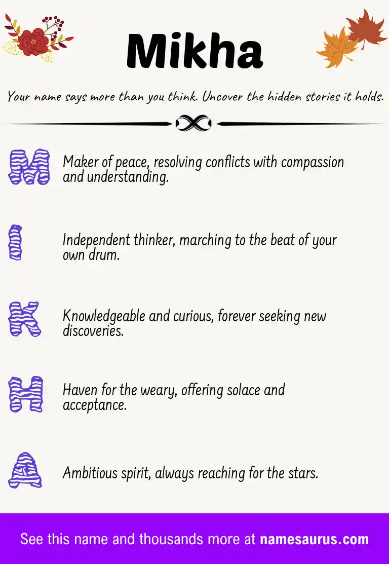 Acrostic poem about Mikha.