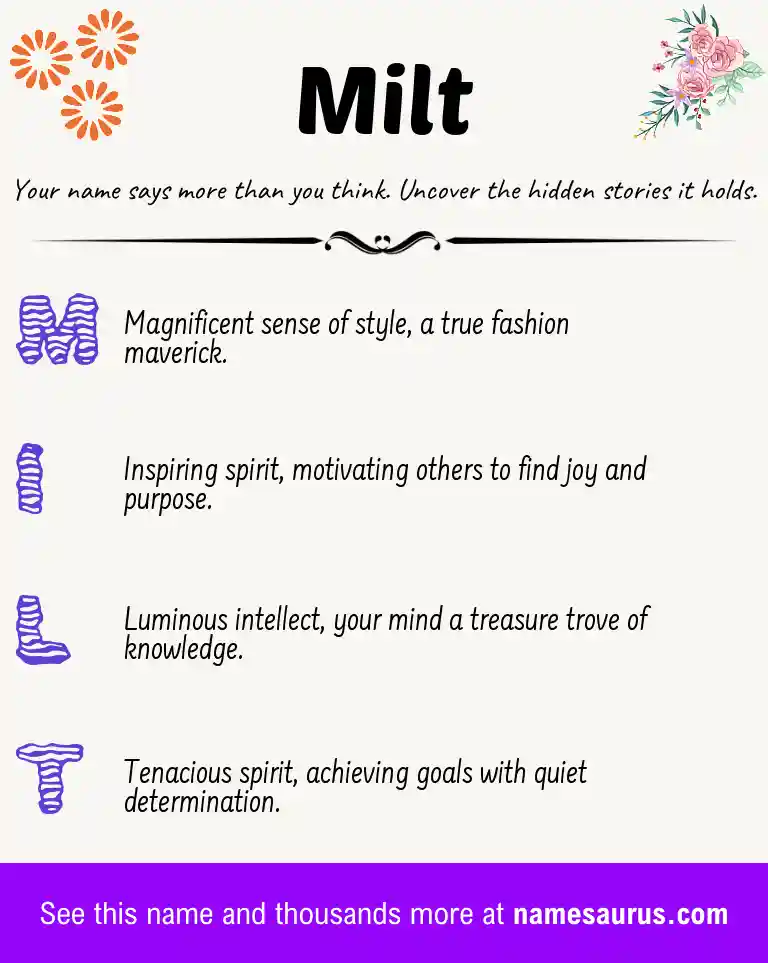 Acrostic poem about Milt.