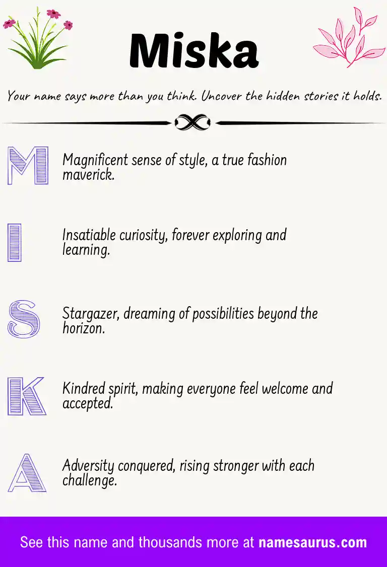 Acrostic poem about Miska.