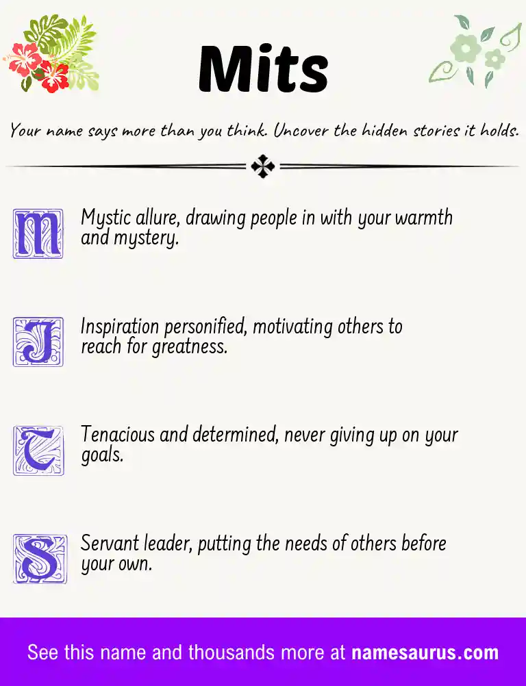 Acrostic poem about Mits.