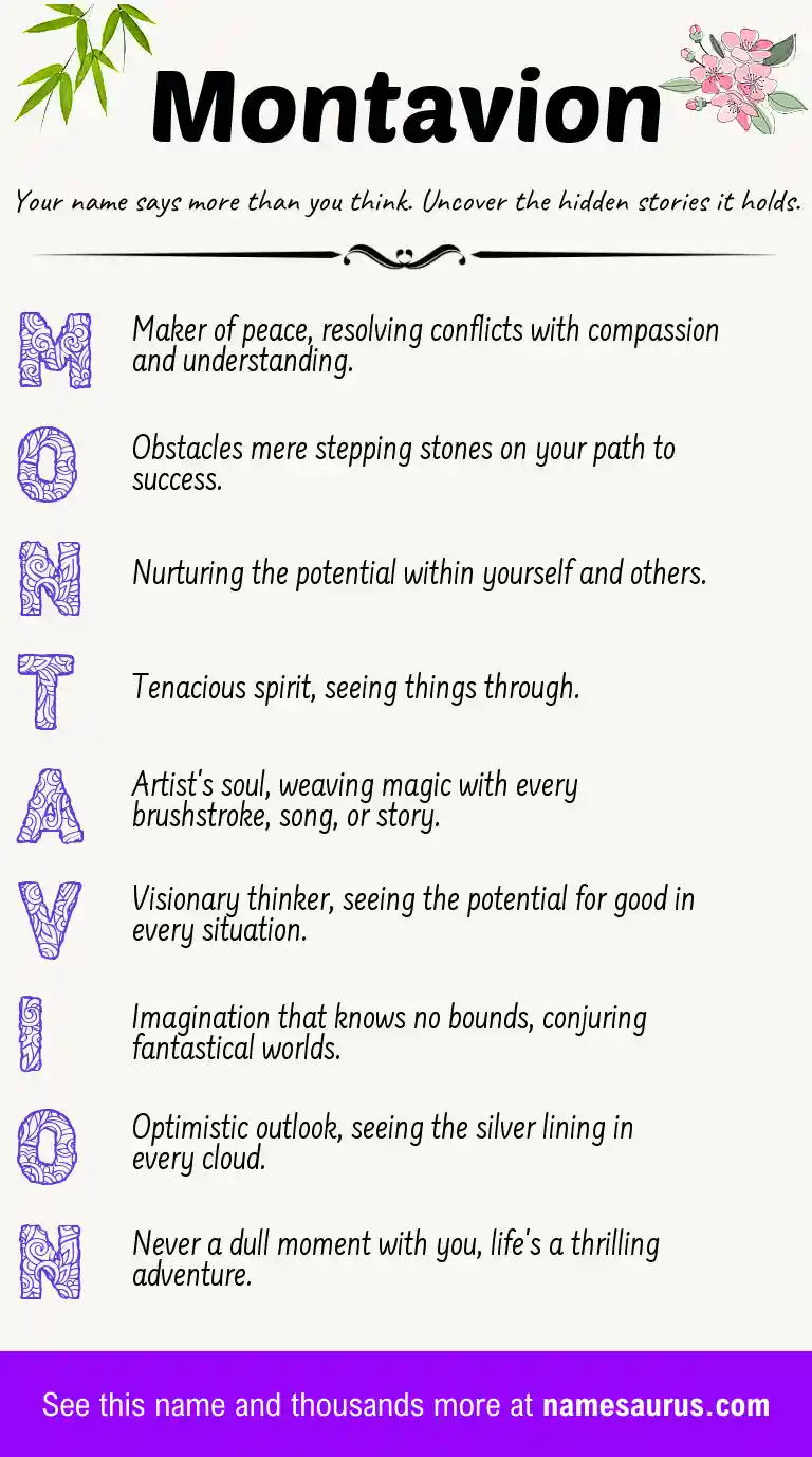Acrostic poem about Montavion.