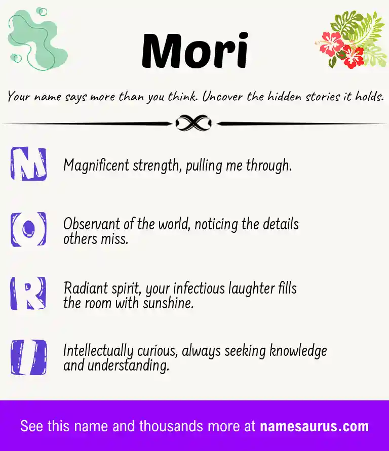 Acrostic poem about Mori.