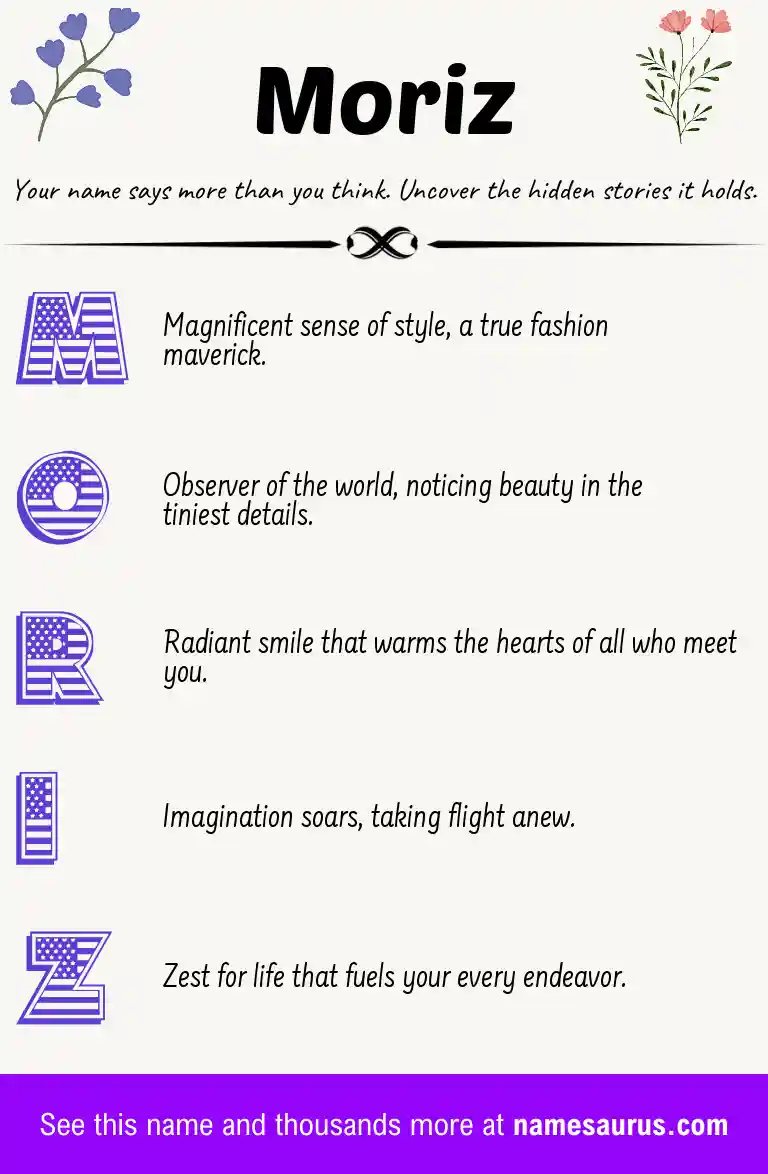 Acrostic poem about Moriz.