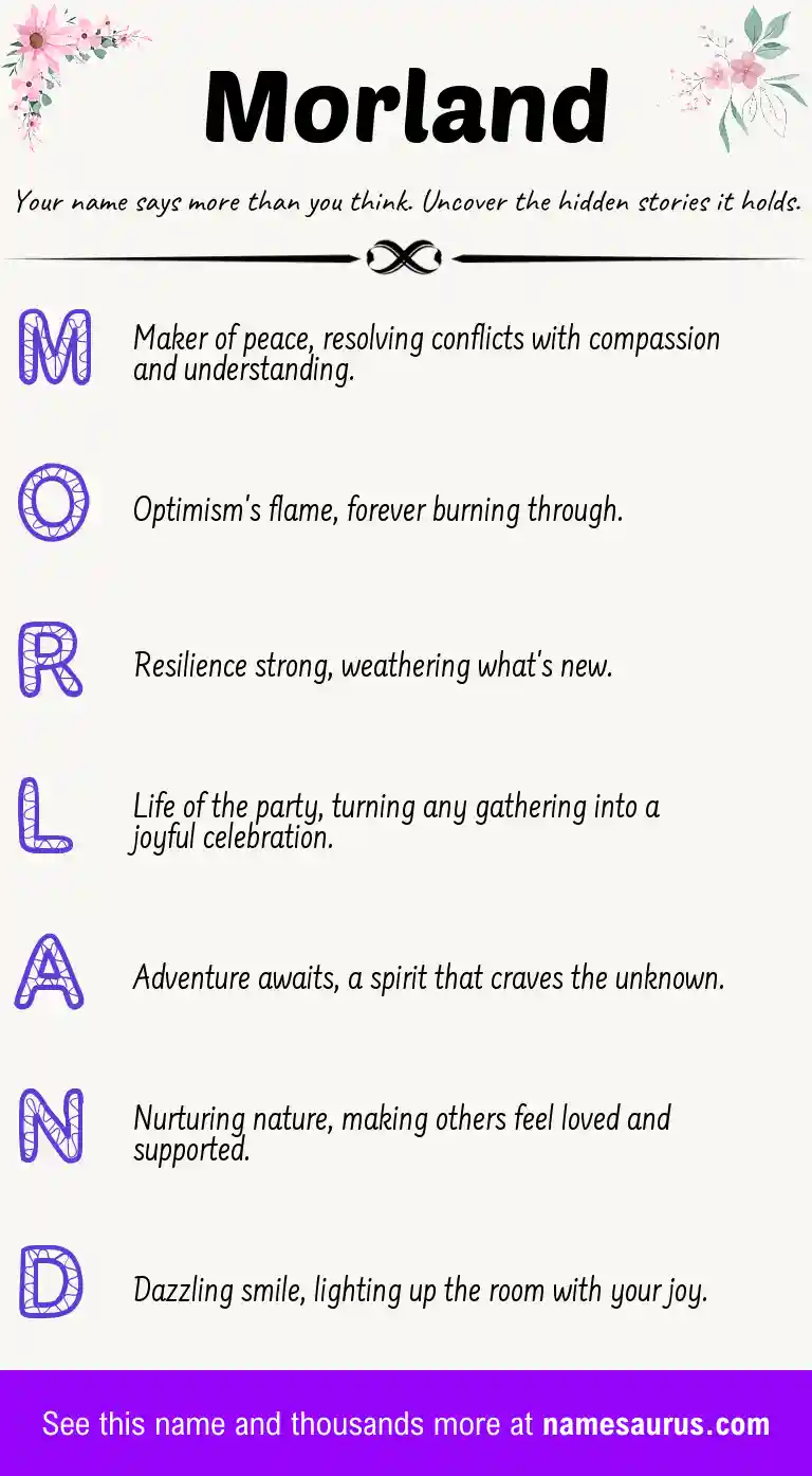 Acrostic poem about Morland.