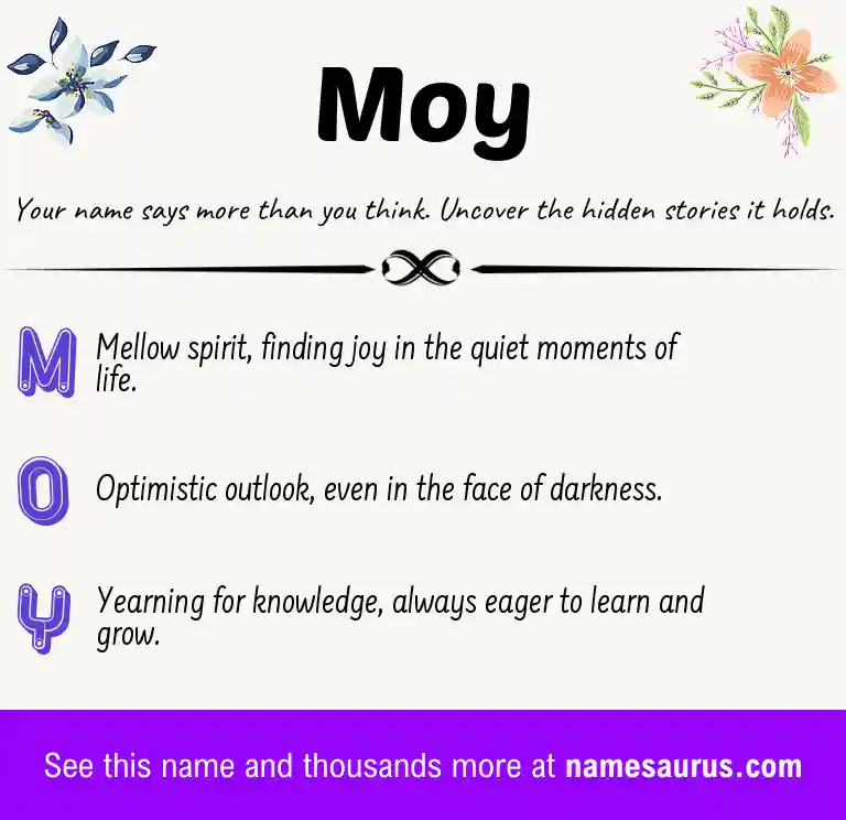Acrostic poem about Moy.