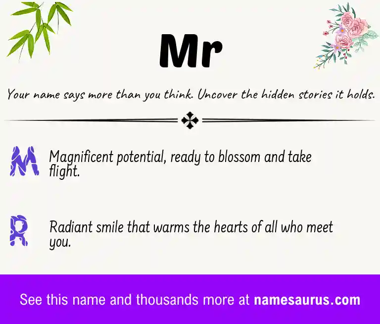 Acrostic poem about Mr.