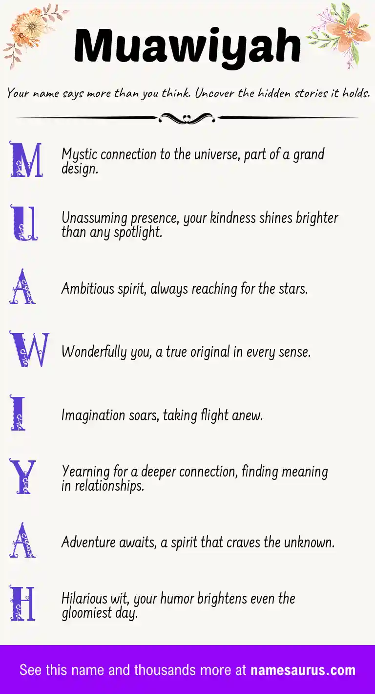 Acrostic poem about Muawiyah.