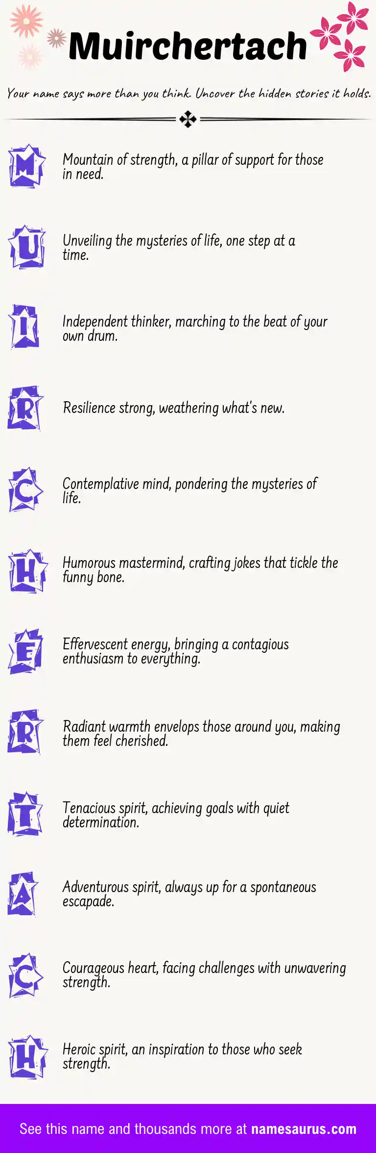 Acrostic poem about Muirchertach.